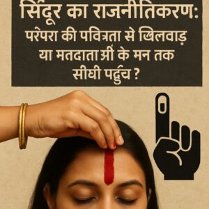 सिंदूर का राजनीतिकरण: परंपरा की पवित्रता से खिलवाड़ या मतदाताओं के मन तक सीधी पहुँच?