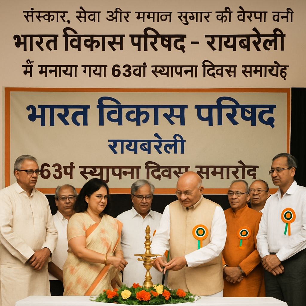 संस्कार, सेवा और समाज सुधार की प्रेरणा बनी भारत विकास परिषद – रायबरेली में मनाया गया 63वां स्थापना दिवस समारोह