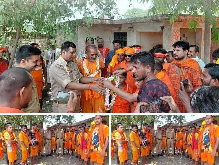 सावन की भक्ति में डूबा खुर्रमपुर, हरिद्वार के लिए रवाना हुआ कांवड़ यात्रा दल – पुलिस ने दी शुभकामनाएं