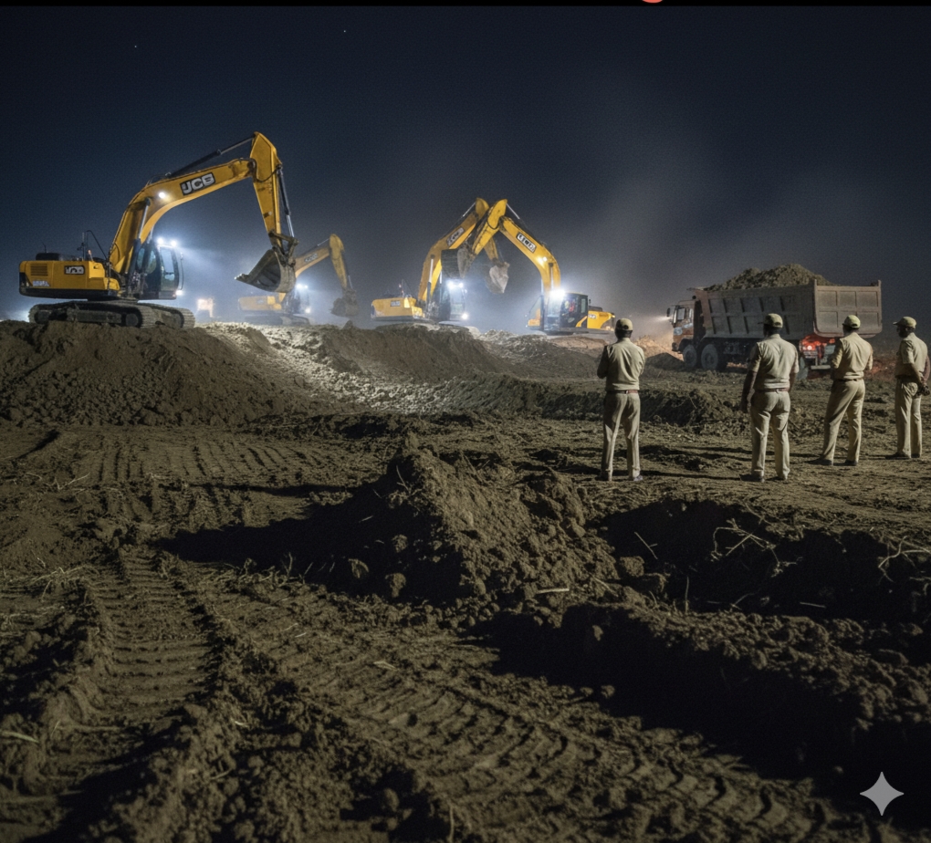 तुलराई में अवैध खनन का काला कारोबार बेखौफ जारी, JCB मशीनें दिन-रात खेत खोद रहीं, अधिकारी बने मूकदर्शक!